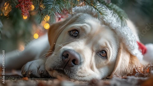 Wallpaper Mural Warm Christmas Golden Retriever Puppy Winter Healing Moments Torontodigital.ca