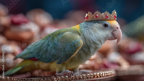 Wallpaper Mural Christmas Crowned Parrot Brings Winter Festive Joy Torontodigital.ca