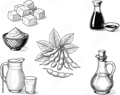 Collection of soybean-based food products and ingredients