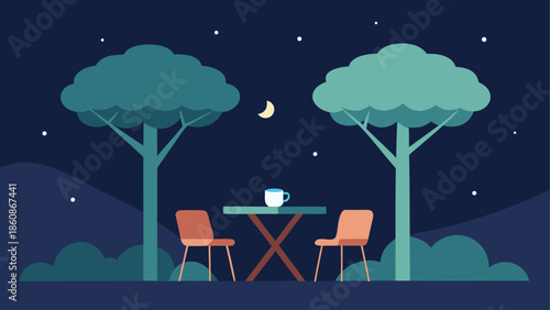 Quiet night in the forest