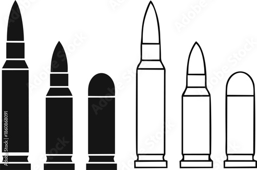 Missile Rocket Weapon Vector Set
