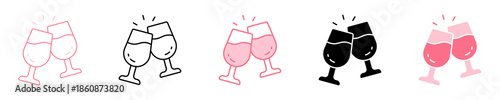Cheers Icon Set Multiple Style Collection