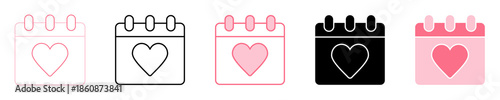Valentine'S Day Icon Set Multiple Style Collection