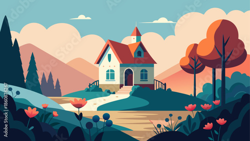 Serene mountain cottage