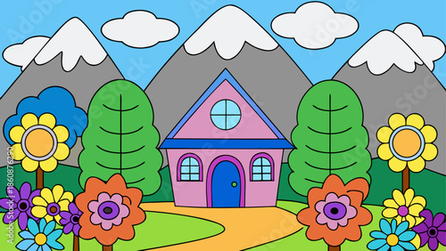 Charming cottage in a mountainous garden