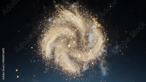 Spiral Galaxy in Deep Space Cosmic Scene.