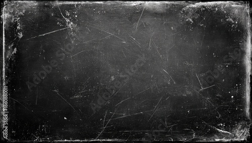 Distressed dark texture with scratches, dust, and worn edges