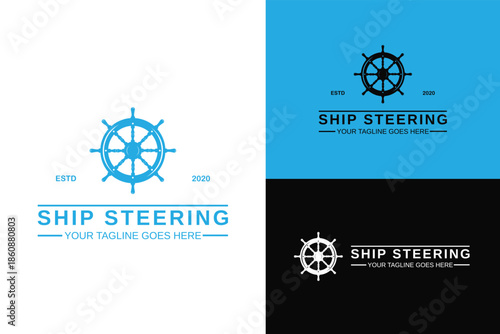 wooden ship steering wheel silhouette boat anchor