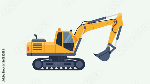 Yellow Excavator Machine Heavy Equipment 1.