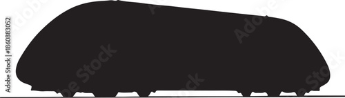 vector illustration of a black and white  a train