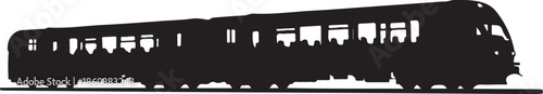 black silhouette of a  a train