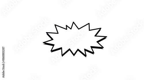 Thinking Cartoon Cloud Explosive Comic Pop Effect animated with alpha channel transparent background video 4K