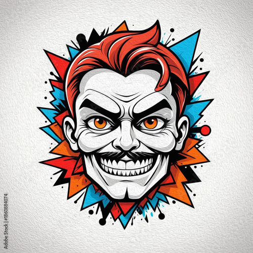 Cartoon. Pattern for T-shirts, covers, wallpapers, fabrics . Oil painting