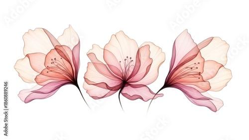 Elegant Watercolor Flowers in Pastel Shades