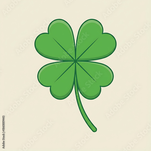 Fourleaf clover illustration on a light background.