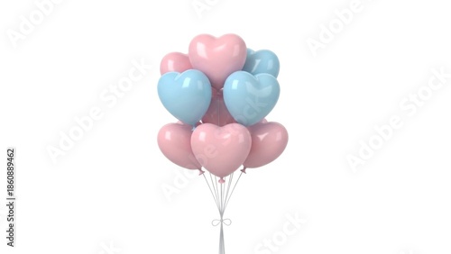 Heart Balloons: 3D Valentine's Day Celebration