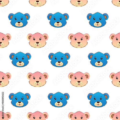 seamless pattern with teddy bears