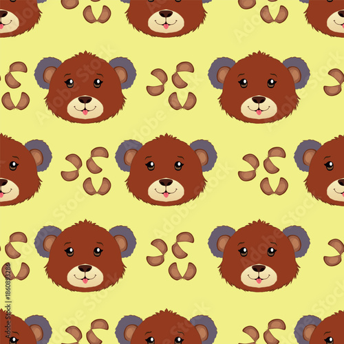 seamless pattern with teddy bears