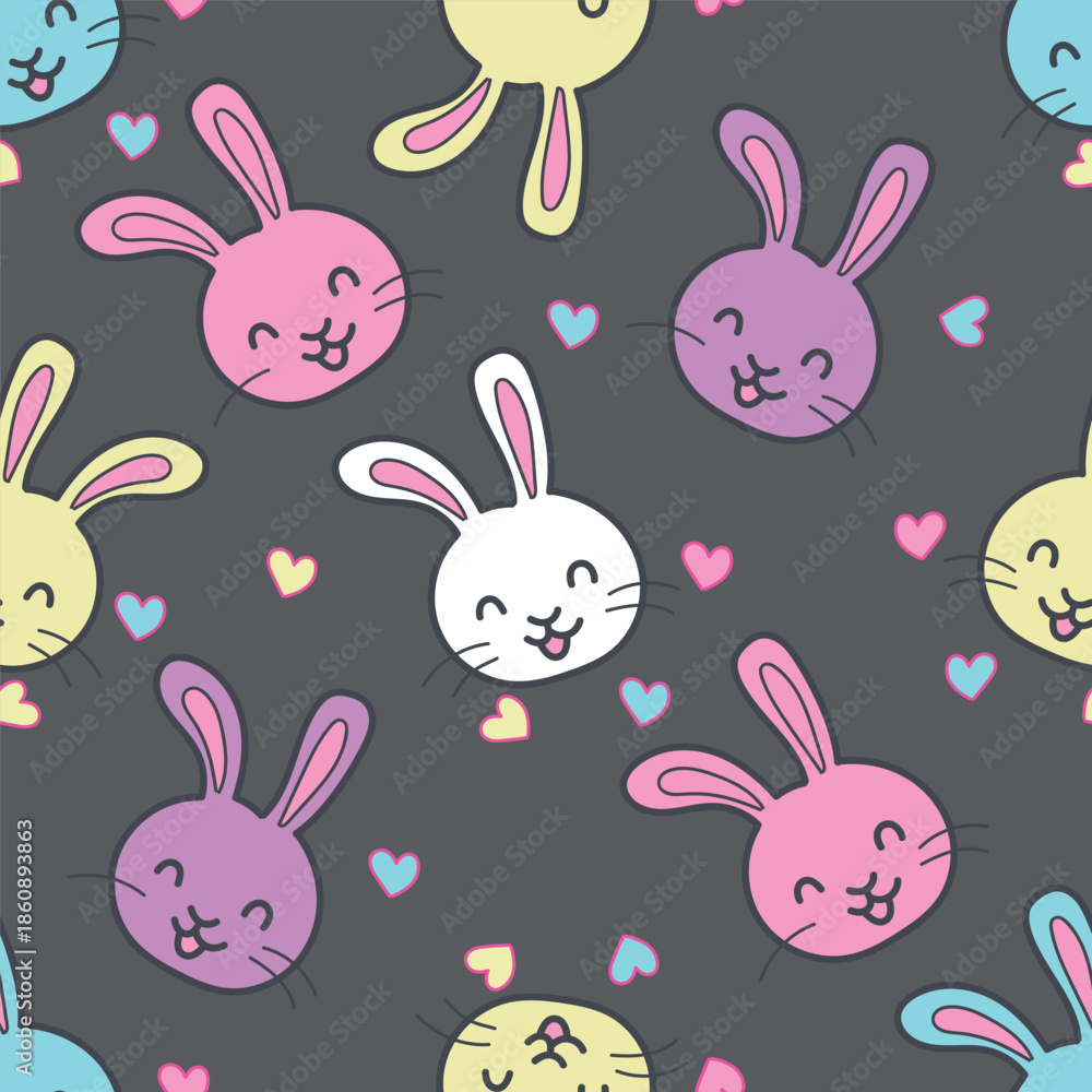 Fototapeta premium seamless pattern with funny animals