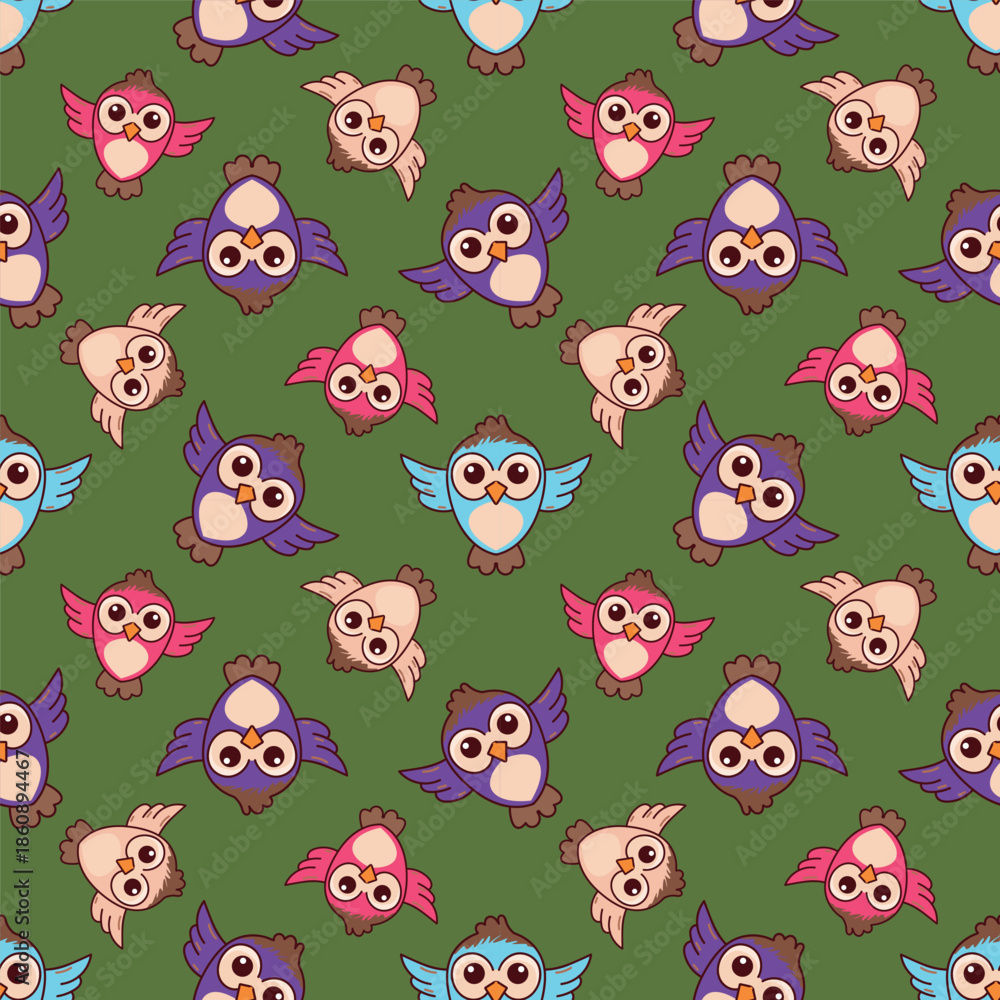 Fototapeta premium sweet, card, pink, cute, bird, set, texture, child, fun, kid, funny, drawing, art, monster, wallpaper, vector, animal, baby, illustration, seamless, cartoon, pattern, cat, design, bear