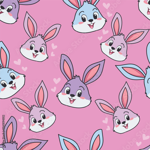 seamless pattern with rabbits