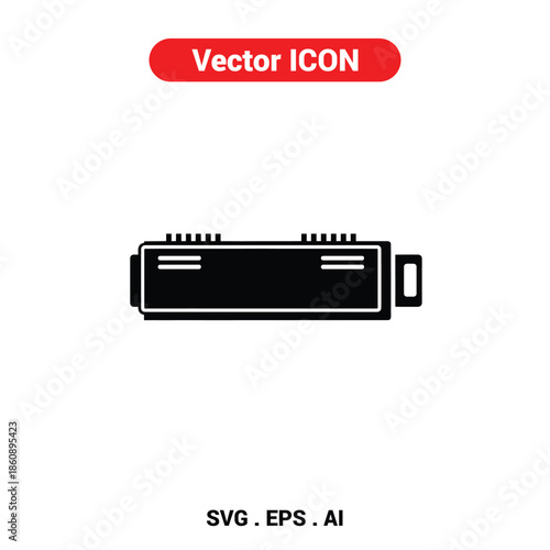 Vector icon of a cassette tape playing retro music with a nostalgic vibe