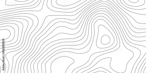 Seamless geometric abstract background vector illustration featuring black wave lines and circular swirl patterns for a decorative textile texture backdrop