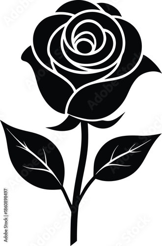 Mother s Day Rose Icon Silhouette Single Elegant Flower 5