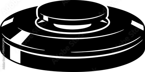 Explosive Landmine Device Vector Icon Illustration Graphic