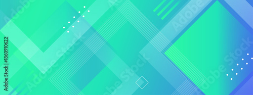 Cool geometric background with blue and green hues