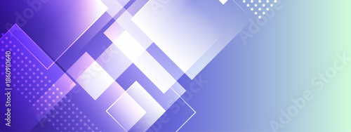 Gradient background with squares and dots in purple shades