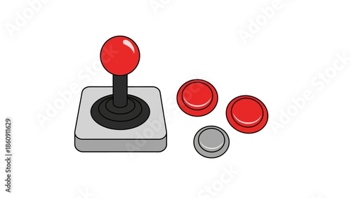 Classic Arcade Joystick and Buttons Set for Gaming Nostalgia and Retro Fun