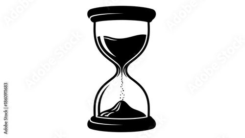 Classic hourglass with flowing sand symbolizing the passage of time and deadlines