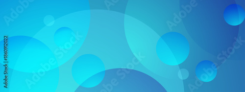 Blue abstract wallpaper with multiple circles overlapping each other