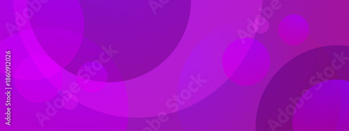 Purple background with overlapping translucent circles and curves