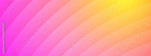Pink orange and yellow abstract background with curved lines
