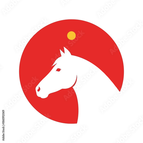 Elegant Horse Silhouette in Minimalist Vector Design