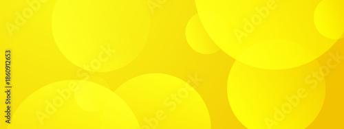Abstract yellow background with overlapping translucent circles