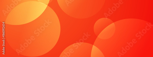 Textured red background with translucent orange circles