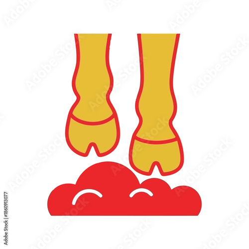 Dynamic Cartoon Animal Hooves Vector for Fun Designs