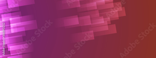 Abstract image displays a pink gradient and translucent geometric shapes