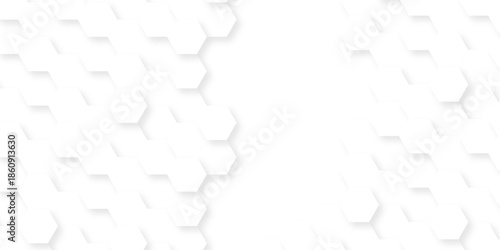White paper texture abstract grid tile seamless hexagon wall creative metal business wallpaper texture background.
