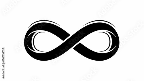 Minimalist Infinity Loop Symbol Design Representing Continuity and Limitless Concepts