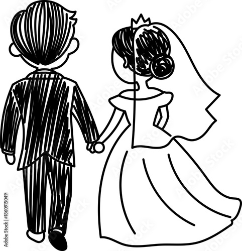 신랑신부 입장 뒷모습