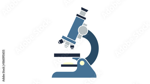 Simplified illustration of a modern microscope emphasizing basic design and structure