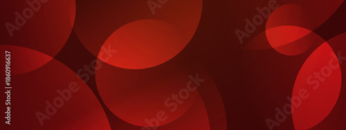 Red abstract background with translucent overlapping circles suitable for modern design projects, social media graphics, digital art, and web backgrounds