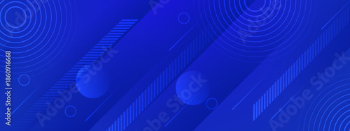 Blue abstract background with circles and lines, suitable for modern designs, technology concepts, web backgrounds, and digital art projects