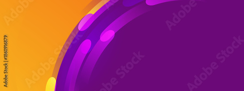 Abstract background with gold and purple shades and rounded shapes overlaying. Suitable for modern design projects or artistic concepts