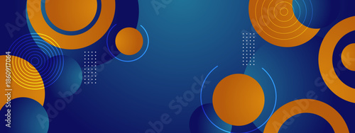 Dark blue and orange abstract geometric pattern background suitable for modern designs, digital art, covers, banners, and web graphics