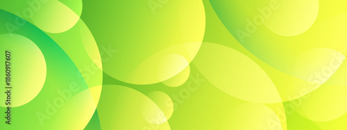 Abstract gradient design with translucent circles in green and yellow hues. Ideal for backgrounds, wallpapers, branding, and digital art projects